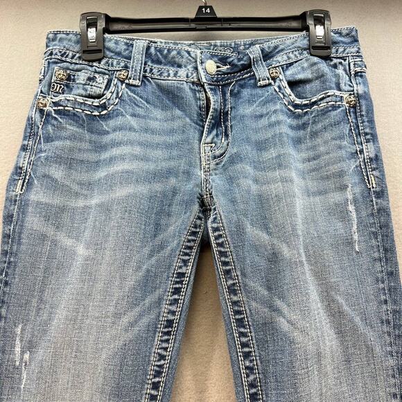 Miss Me Women's Jeans Bootcut Embellished Pocket Size 29 - Picture 2 of 16